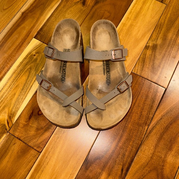 Birkenstock Shoes - Birkenstock Mayari Women’s mocha Strappy Two-Buckle Sandals size 40